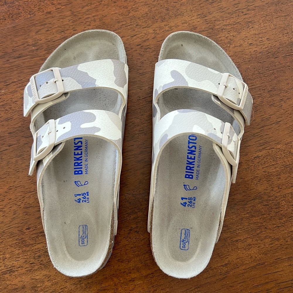 Desert Soil Camo Birkenstocks - soft footbed